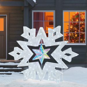 48 Inch Snowflake With Prismatic Star