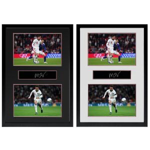 Morgan Rogers Signed Framed England Plaque in 2 Options: Black or White Mount