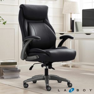 La-Z-Boy Air Lumbar Manager's Office Chair with Flip Up Arms, Black