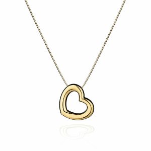 14ct Yellow Gold Open Heart Pendant