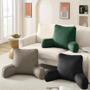Sutton Place Collection Echo Faux Suede Backrest Pillow, in 3 Colours