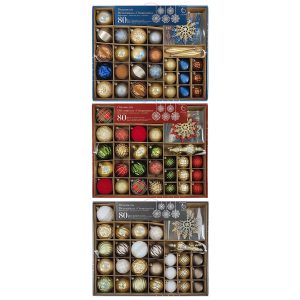 80CT Shatterproof ornament Set