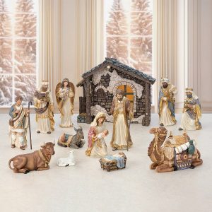 Kirkland Signature Hand Painted Nativity Set- 14 piece