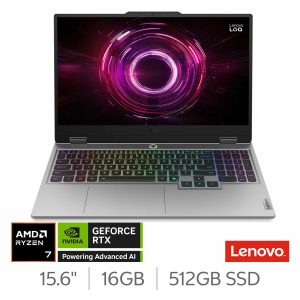 Lenovo LOQ 15AHP10, AMD Ryzen 7, 16GB RAM, 512GB SSD, NVIDIA GeForce RTX 5050, 15.6 Inch, Gaming Laptop, 83JG000AUK
