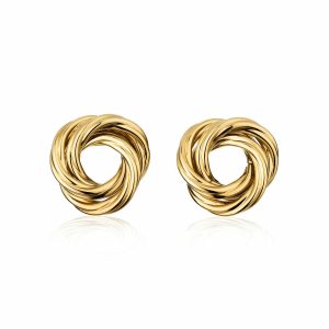 14ct Yellow Gold Love Knot Earrings