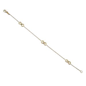 14ct Yellow Gold Infinity Bracelet