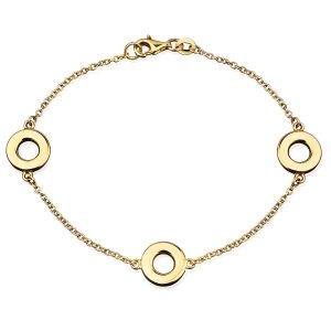 14ct Yellow Gold Circles Bracelet