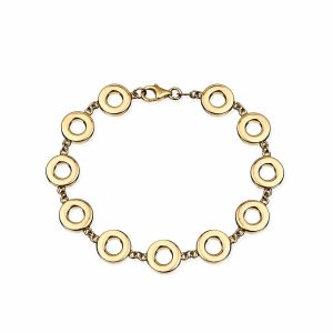 14ct Yellow Gold Circle Link Bracelet