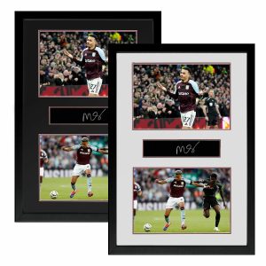 Morgan Rogers Signed Framed Aston Villa Plaque in 2 Options: White or Black Mount