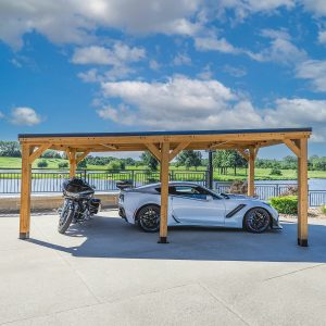 Backyard Discovery Kingsport 20ft x 12ft Wooden Carport