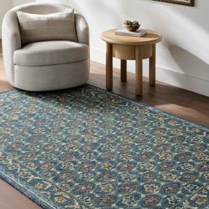 Livabliss Fairfax Blue Wool Rug, in 2 Sizes