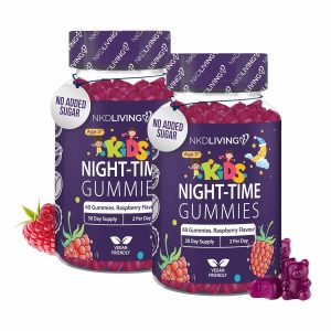 NKD Living Kids Night-Time Gummies, Raspberry 2 x 60 Count