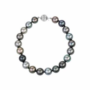 8-9mm Tahitian Pearl Bracelet, 14ct White Gold