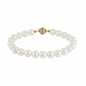 7-7.5mm Akoya Pearl Bracelet, 14ct Yellow Gold
