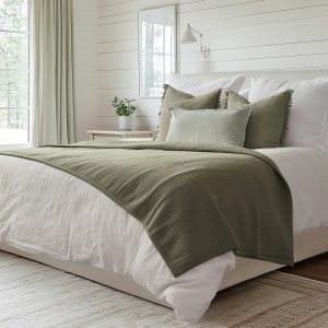 Safdie Cotton Blend Jersey Blanket In 4 Colours, 224 x 234 cm