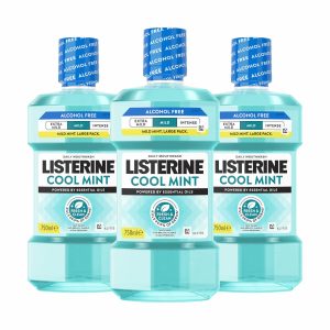Listerine Cool Mint Milder Taste Mouthwash, 3 x 750ml