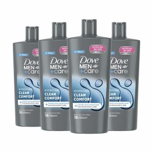 Dove Men+ Care, Clean Comfort Shower Gel, 4 x 700ml