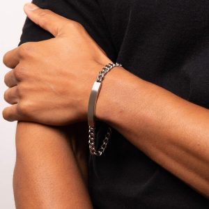 Fred Bennett Stainless Steel ID Bracelet, Personalisation Available