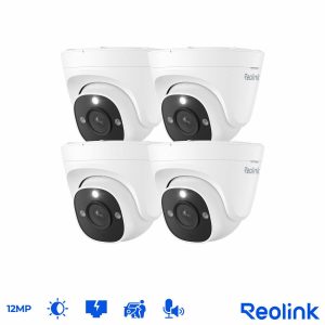 Reolink 12MP (4K+) UHD NVR PoE Turret Add-On Cam 4 Pack