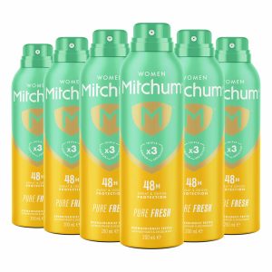 Mitchum Woman Pure Fresh Anti-Perspirant Spray, 6 x 200ml