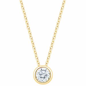 0.30ct Round Brilliant Cut Diamond Solitaire Pendant, 14ct Yellow Gold