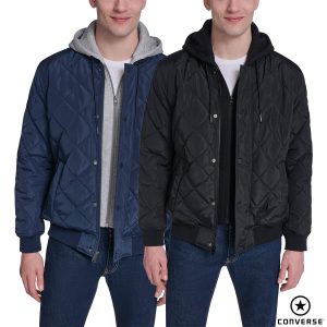 Converse Men's Hooded Bomber Jacket