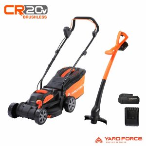 Yard Force 20V 33cm Brushless Cordless Mower & 20V 25cm Line Trimmer Bundle